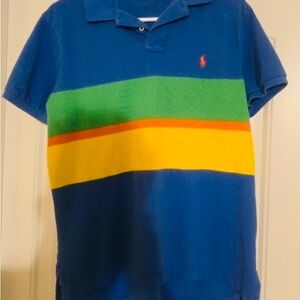 Ralph Lauren Kids Blue, Green, and Yellow Polo Shirt